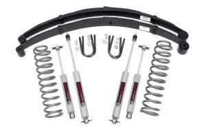 Jeep Cherokee Suspension Lift Kit - Front + Rear - Rough Country - 3 Inch Lift Kit | RR Springs | N3 Series Shocks - '84-'01 Jeep Cherokee Suspension Lift Kit - Front + Rear - Rough Country - 3 Inch Lift Kit | RR Springs | N3 Series Shocks - '84-'01